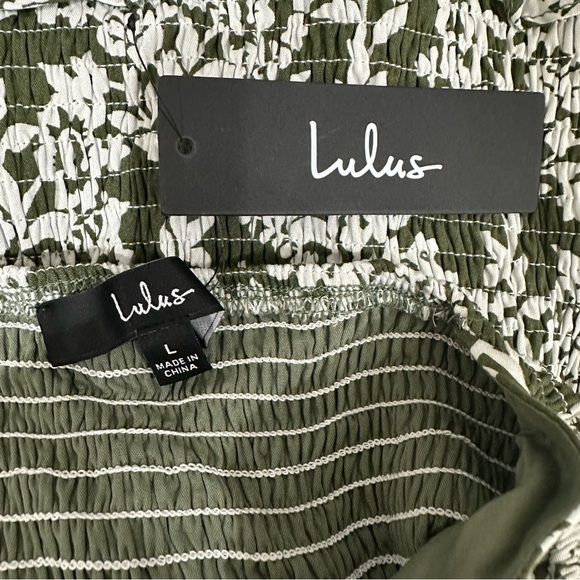 Lulus Budding Budding Palette Green Floral Smocked Halter Mini Dress - Picture 7 of 9